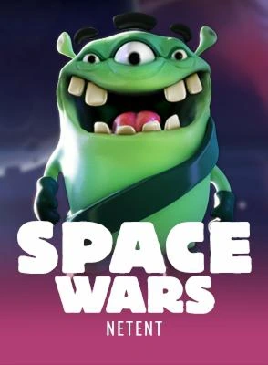Cartoon alien character in space-themed slot game