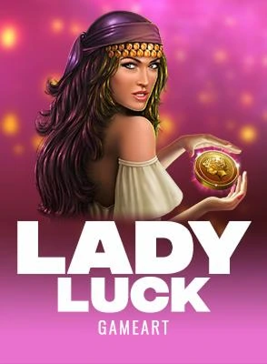 Slot game Lady Luck with beautiful woman and glowing background