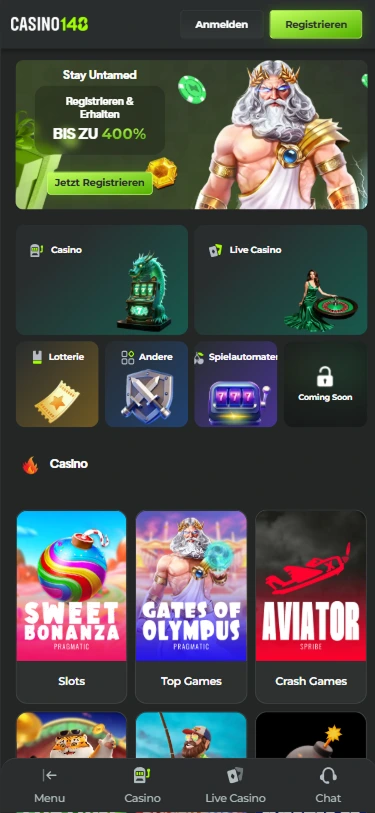Casino148 mobile Lobby – Slots, Live Casino und Promotionen auf Smartphone