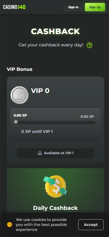 Casino148 cashback – ottieni il rimborso giornaliero e bonus VIP online